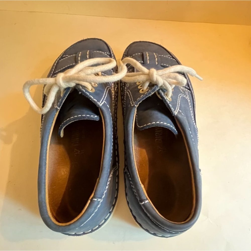 Birkenstock Blue Leather Woven Fisherman's Laufsohle alsa-Schaum Shoe 37 / 6 - Picture 12 of 12